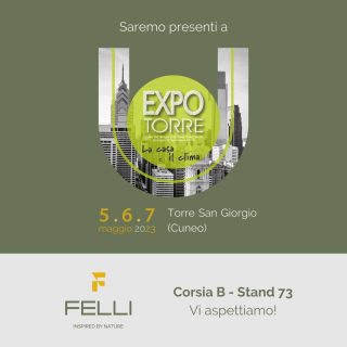 We will be present at Expotorre 2023 🏠.
We look forward to seeing you in Torre San Giorgio from 5 to 7 May to present our solutions for the outdoors.
Aisle B - Stand 73
\
\
\
#felli #expotorre2023 #expotorre #fair #TorreSanGiorgio